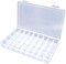 1PCS 36 Grids Large Plastic Organizer Box with Dividers, Compartment Organizer Box for Nail Accessories/Screw/Sewing Arts and Oil Paint, Bead Storage Containers 14.9" x 9.2" x 1.9" (Clear)